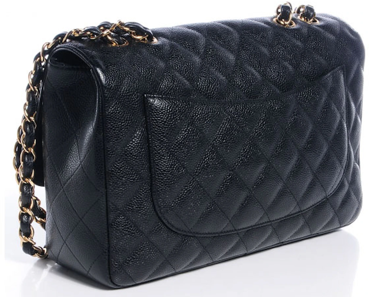 Chanel Classic Single Flap Quilted Jumbo Caviar Black - US
