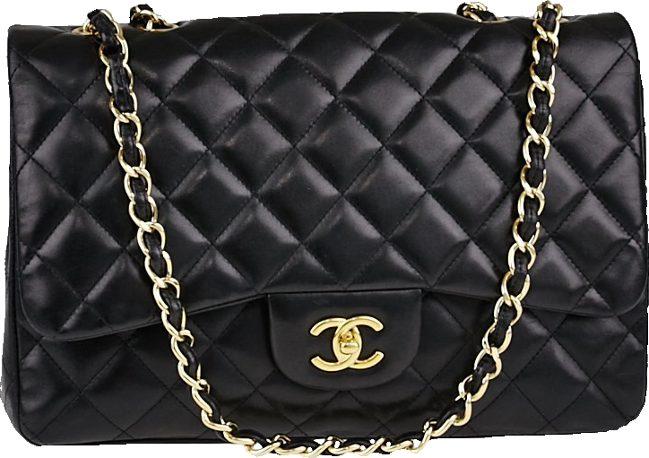 Chanel Classic Single Flap Quilted Jumbo Goldtone Black  US