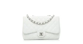 Chanel Classic Single Flap Quilted Jumbo White