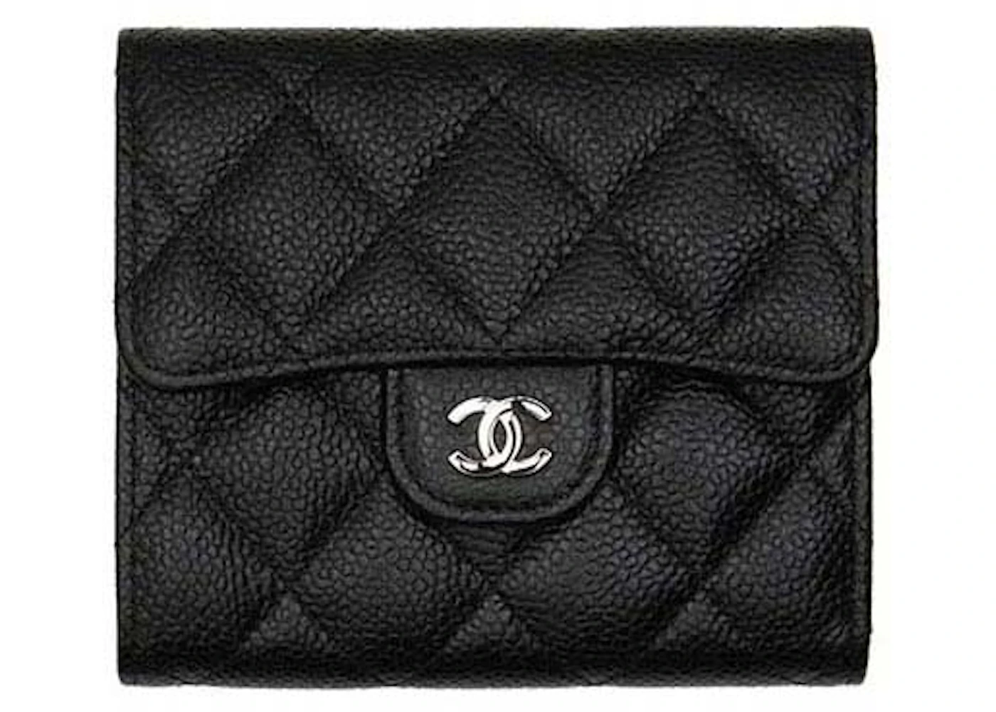 Chanel Classic Small Flap Wallet Black (AP0231) in Calfskin with Silver ...