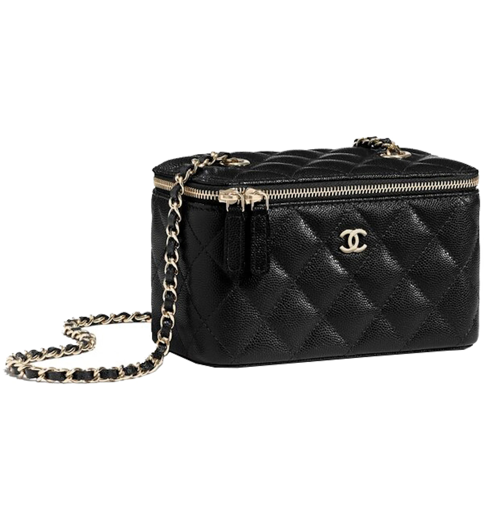 Chanel Classic Vanity 22C Bag with Chain Black in Lambskin Leather with Gold-tone - US
