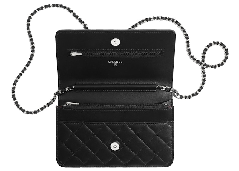 Chanel Classic Wallet on Chain Black in Lambskin Leather with