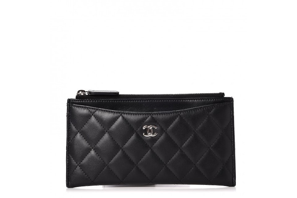 Chanel Flap Wallet Quilted Diamond Small Caviar Black