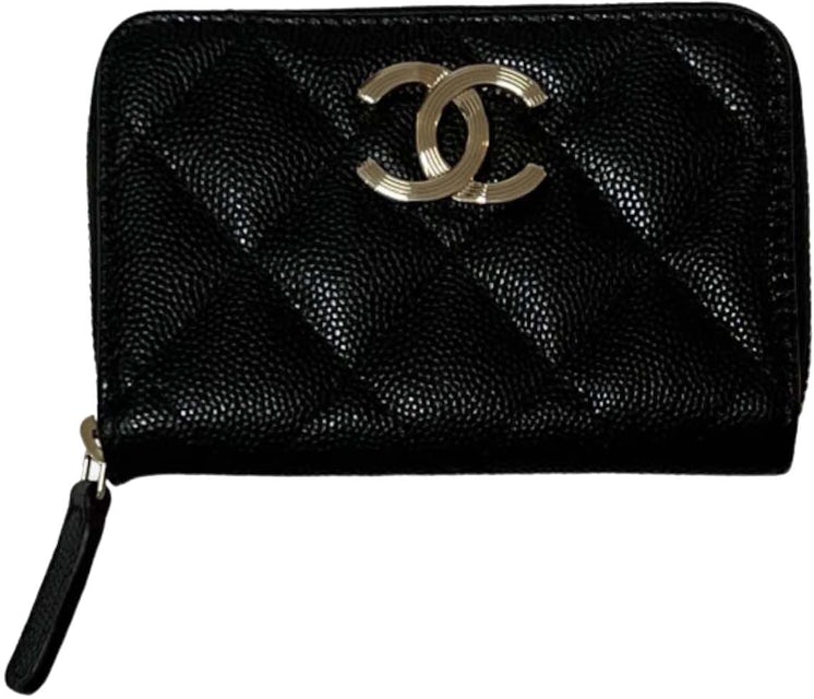 Chanel Classic Zipped Coin Purse AP3131 Black in Grained Calfskin Leather  with Gold-Tone - US