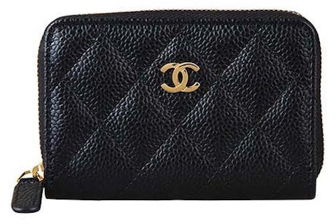 Chanel Classic Zipped Coin Purse Black (AP0216) in Calfskin with