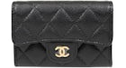 Chanel Classic Zipped Wallet Card Holder Black