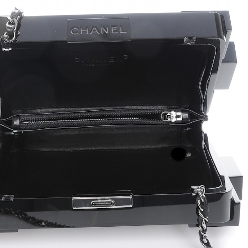 Chanel Boy Brick Lego Clutch Plexiglass Crystal Black in Plexiglass