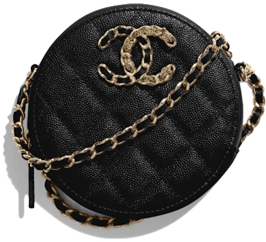 Chanel Clutch With Chain Black in Grained Calfskin with Gold-tone - US