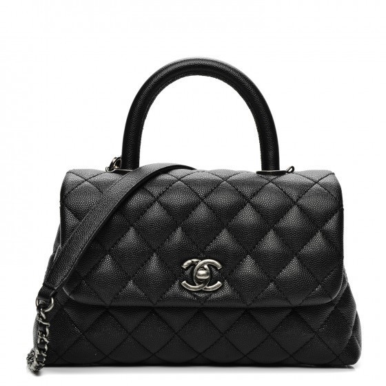 Chanel Black Caviar Square Mini Classic Flap Bag SHW  Boutique Patina