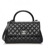 Chanel Tote Chain Top Handle in Black