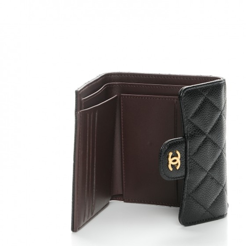 Chanel caviar small online wallet