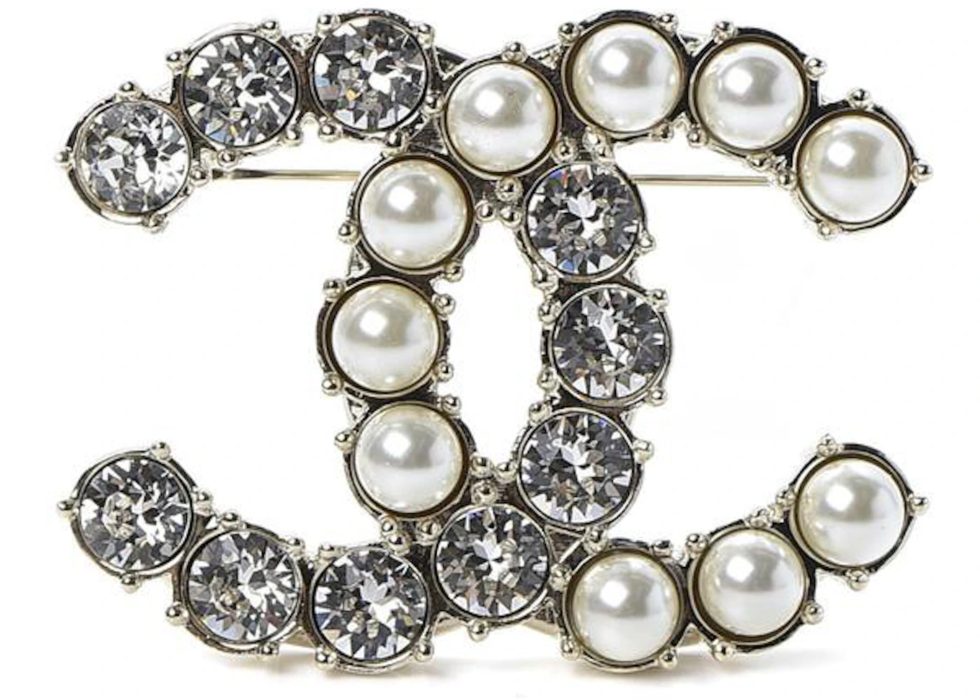 Chanel Crystal Brooch Gold in Gold Metal - US