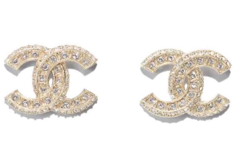 Mua Khuyên Tai Chanel Crystal CC Stud Statement Earrings Màu Vàng  Chanel   Mua tại Vua Hàng Hiệu h069029