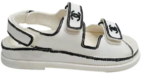 Chanel Dad Sandals White Leather