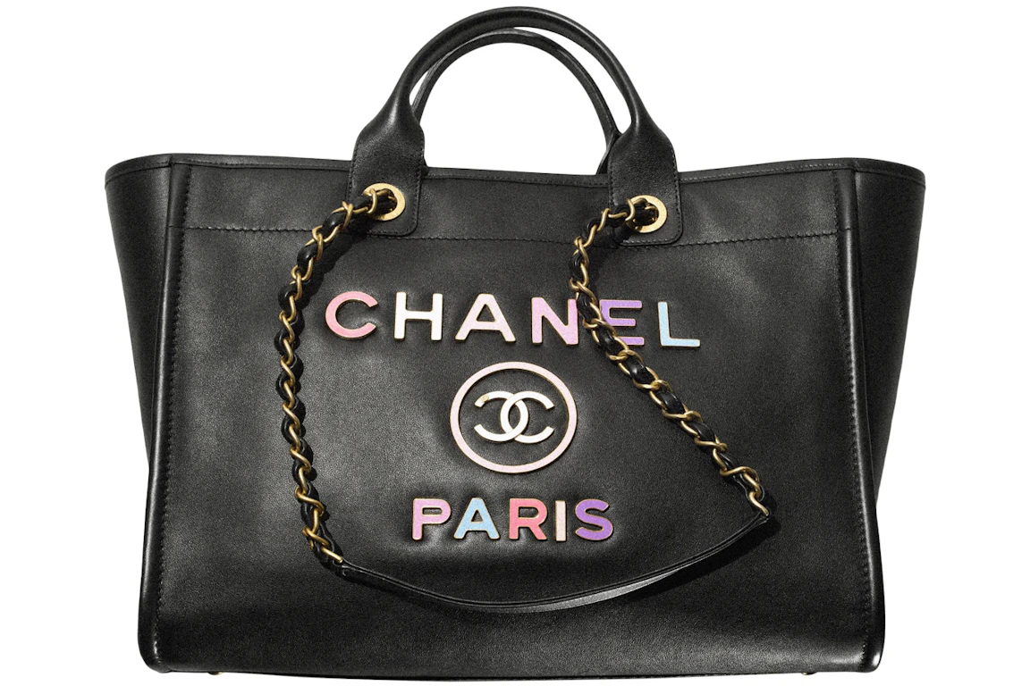Chanel Deauville Shopping Bag Large 22S Calfskin Black