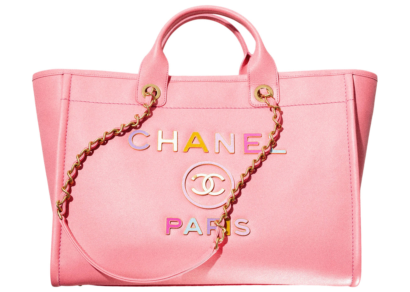 Chanel Deauville Pink Canvas Tote Bag Luxury Bags  Wallets on Carousell