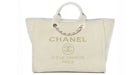 Chanel Deauville Tote Boucle Large White