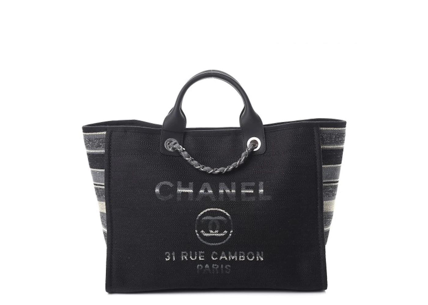 Deauville tote Chanel Black in Cotton - 38785446
