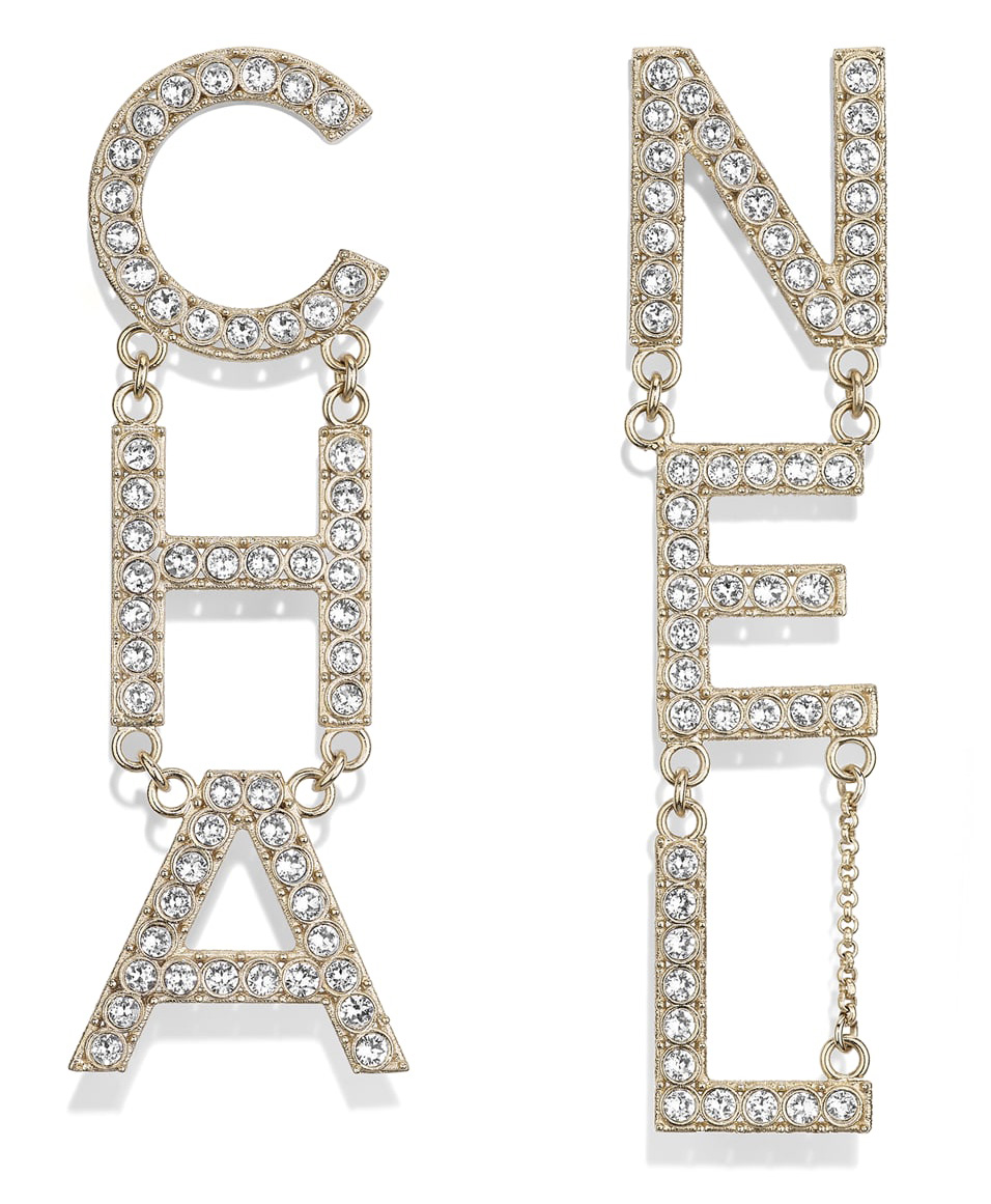 Auth Vintage Chanel stud earrings CC double C letter logo dangle | Vintage  Five