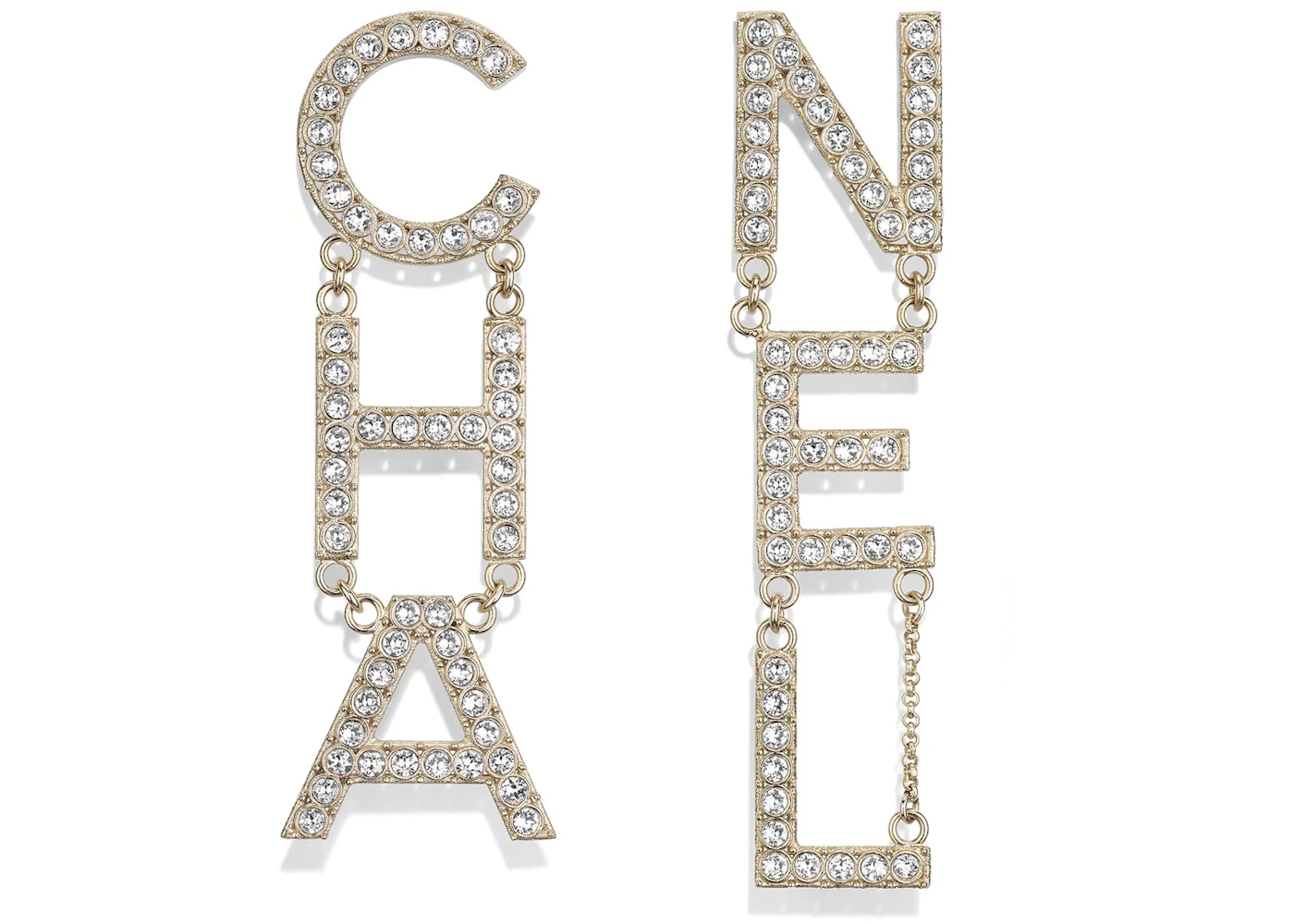 CHANEL Crystal Runway Set Of 6 Brooch Gold 586863