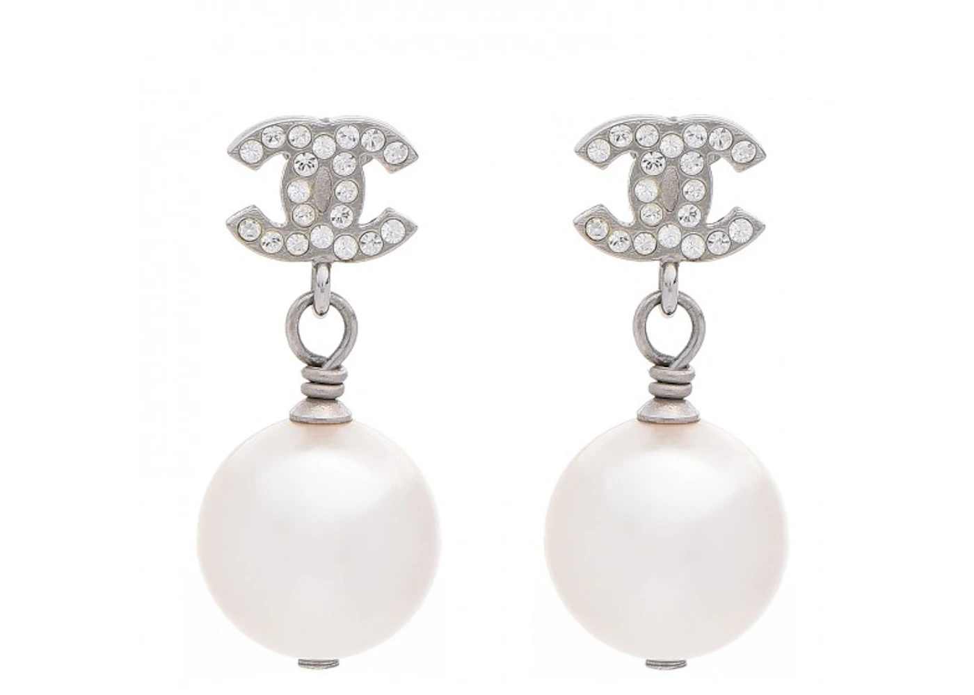 Chanel pearl cc drop earrings Clearance