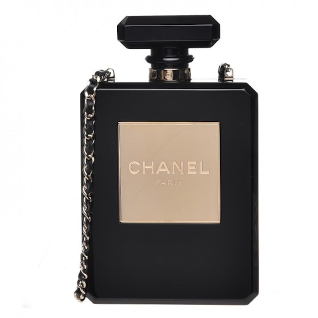Chanel Evening Bag No. 5 Perfume Bottle Black/gold Plastic ref.858576 -  Joli Closet