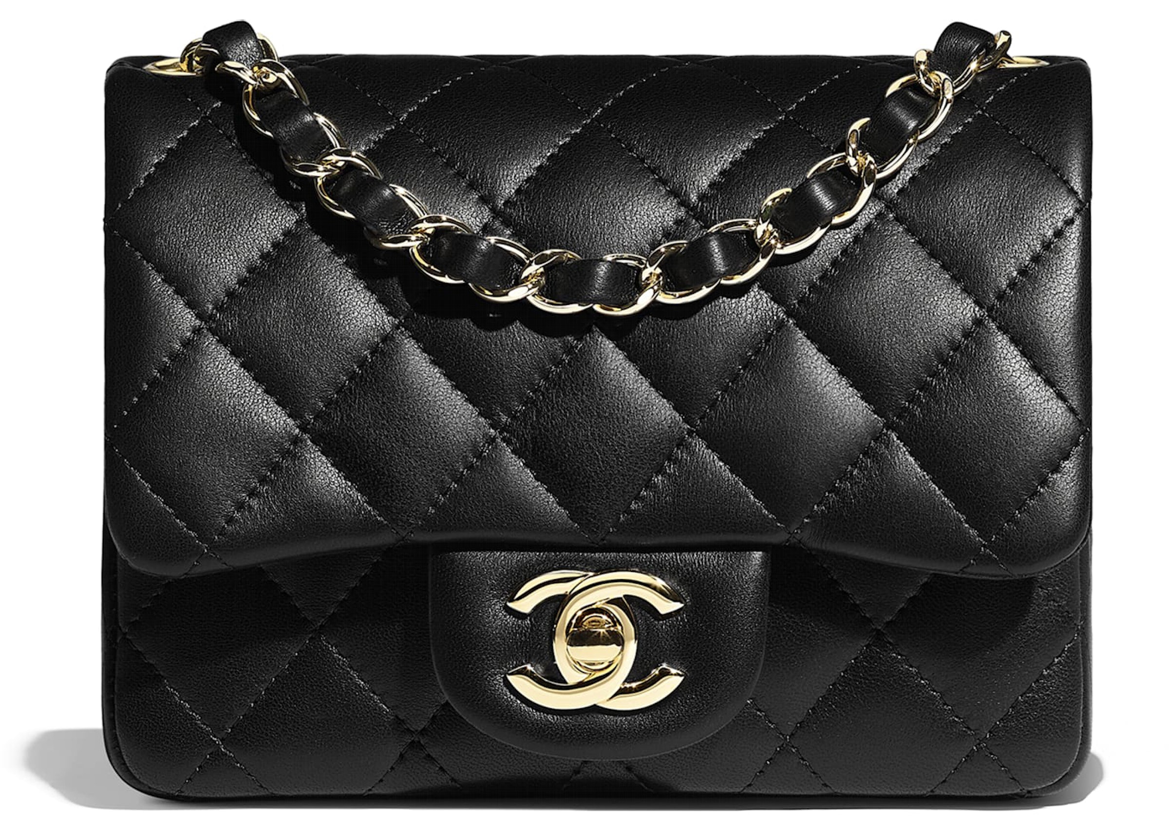 chanel small black purse leather