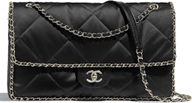 Vintage Chanel Faux Pearl Coco Bijou Mini Flap Bag Black Lambskin