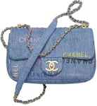 Chanel Flap Bag with Top Handle Mini Baby Blue