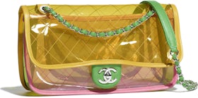 Chanel Flap Bag Transparent Pink/Yellow