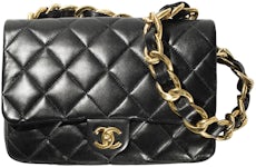 Chanel Flap Bag with Chunky Chain Strap Mini 22S Lambskin Coral Pink in  Lambskin Leather with Gold-tone - US