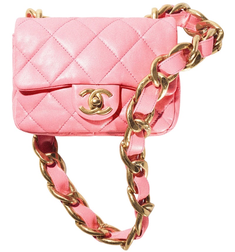Chanel Pink Chain Bag Pink Chanel Mini Bolso Chanel Mini Classic