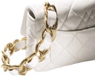 Chanel Flap Bag with Chunky Chain Strap Small 22S Lambskin White in Lambskin  Leather with Gold-tone - GB
