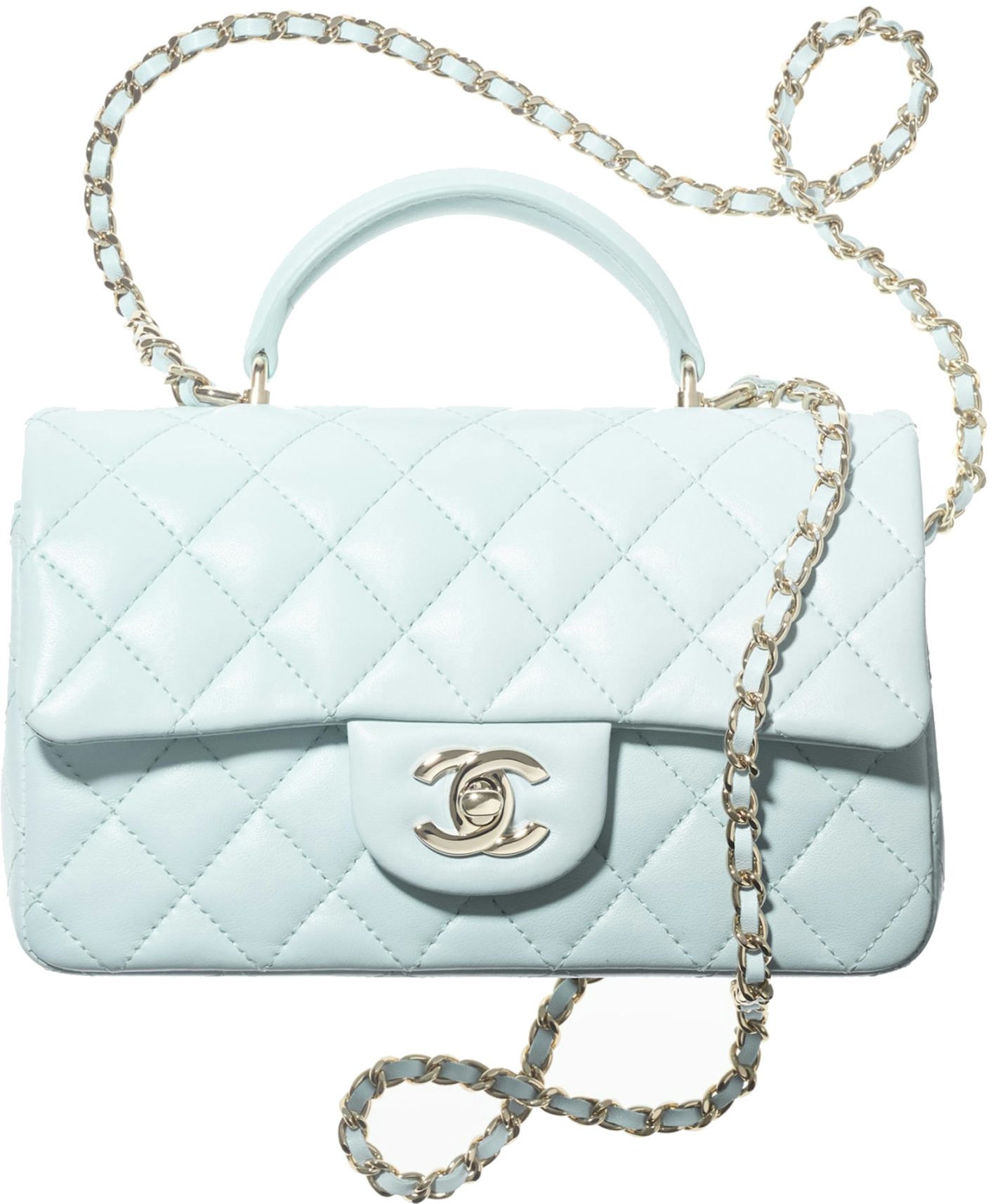 👜 on X: baby blue chanel bag  / X