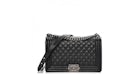 Chanel Boy Flap Quilted Diamond New Medium Caviar Black