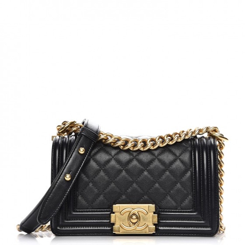 Chanel small clearance boy black