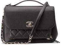 Chanel Large Black Caviar O Case 34 cm Leather ref.192690 - Joli Closet
