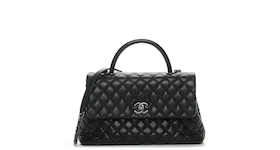 Chanel Coco Handle Flap Diamond Quilted Medium Black