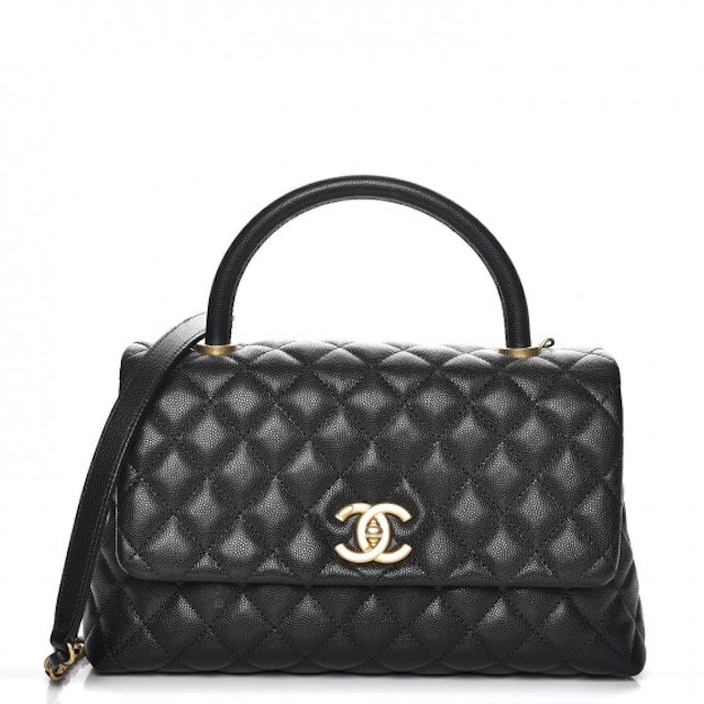 Chanel Small Coco Handle bag Black Caviar leather