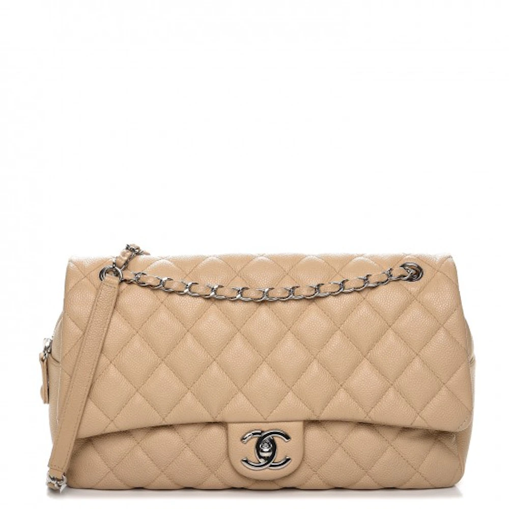 CHANEL Caviar Quilted Small Easy Flap Coral Pink 95769