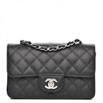 Chanel Rectangular Flap Quilted So Black Diamond Mini Black in