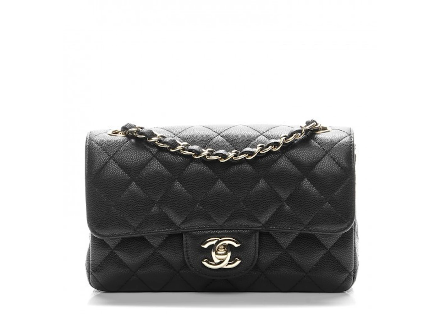 Chanel Mini Rectangular Flap Black Caviar In Caviar Leather With Gold Tone Chanel Mini Rectangular Flap Black Caviar In Caviar Leather With Gold Tone