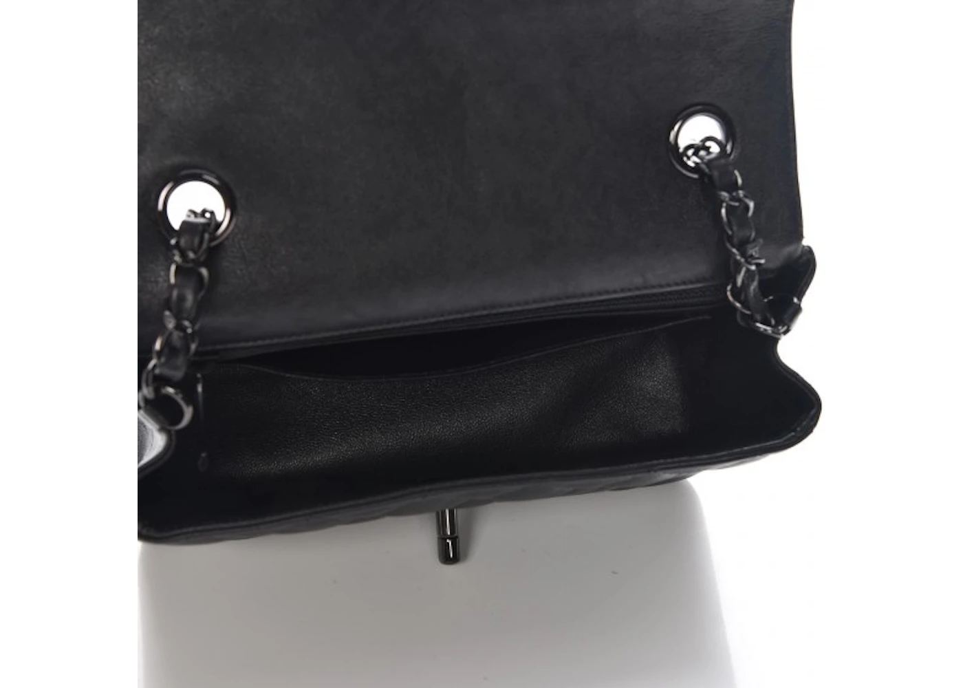 Chanel Rectangular Flap Quilted So Black Diamond Mini Black in Crumpled ...