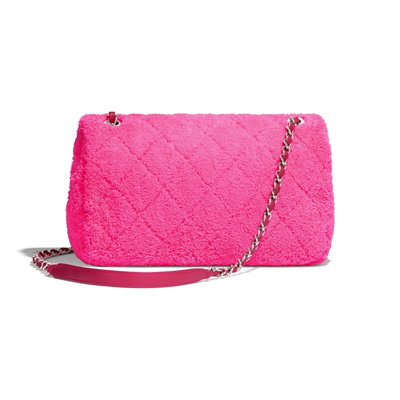 Chanel Flap Stitched Mixed Fibers Pink in Mixed Fibers Lambskin