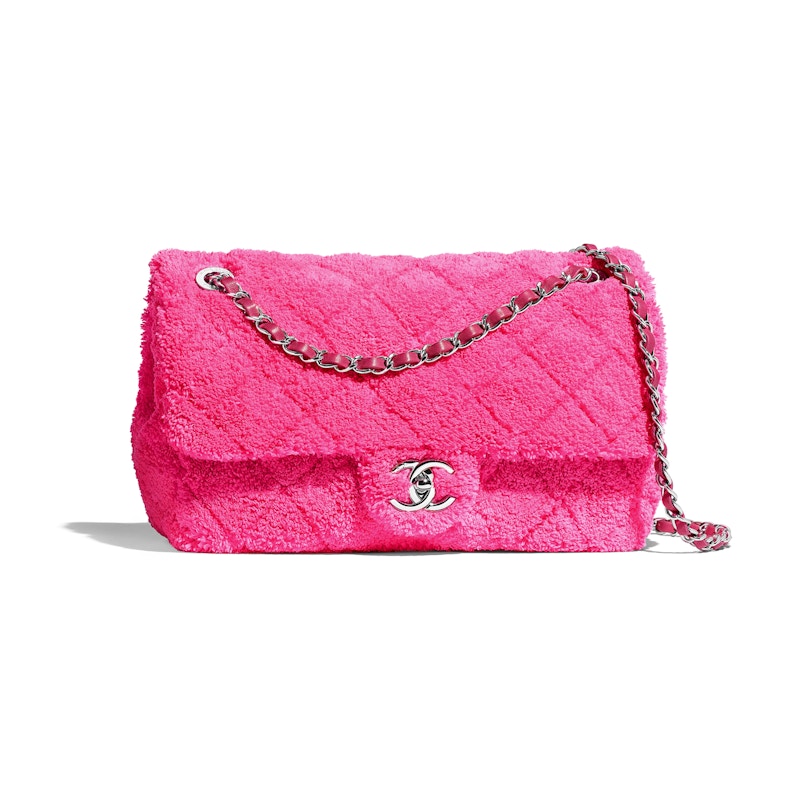 Chanel Flap Stitched Mixed Fibers Pink in Mixed Fibers Lambskin