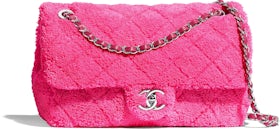 Chanel Flap Stitched Mixed Fibers Pink