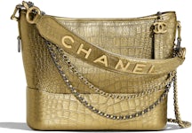 Classy missy the thrift shop on Instagram: Chanel Gabrielle small hobo bag  crocodile embossed calfskin,gold-tone and silver-tone metal black  coded❌sold❌