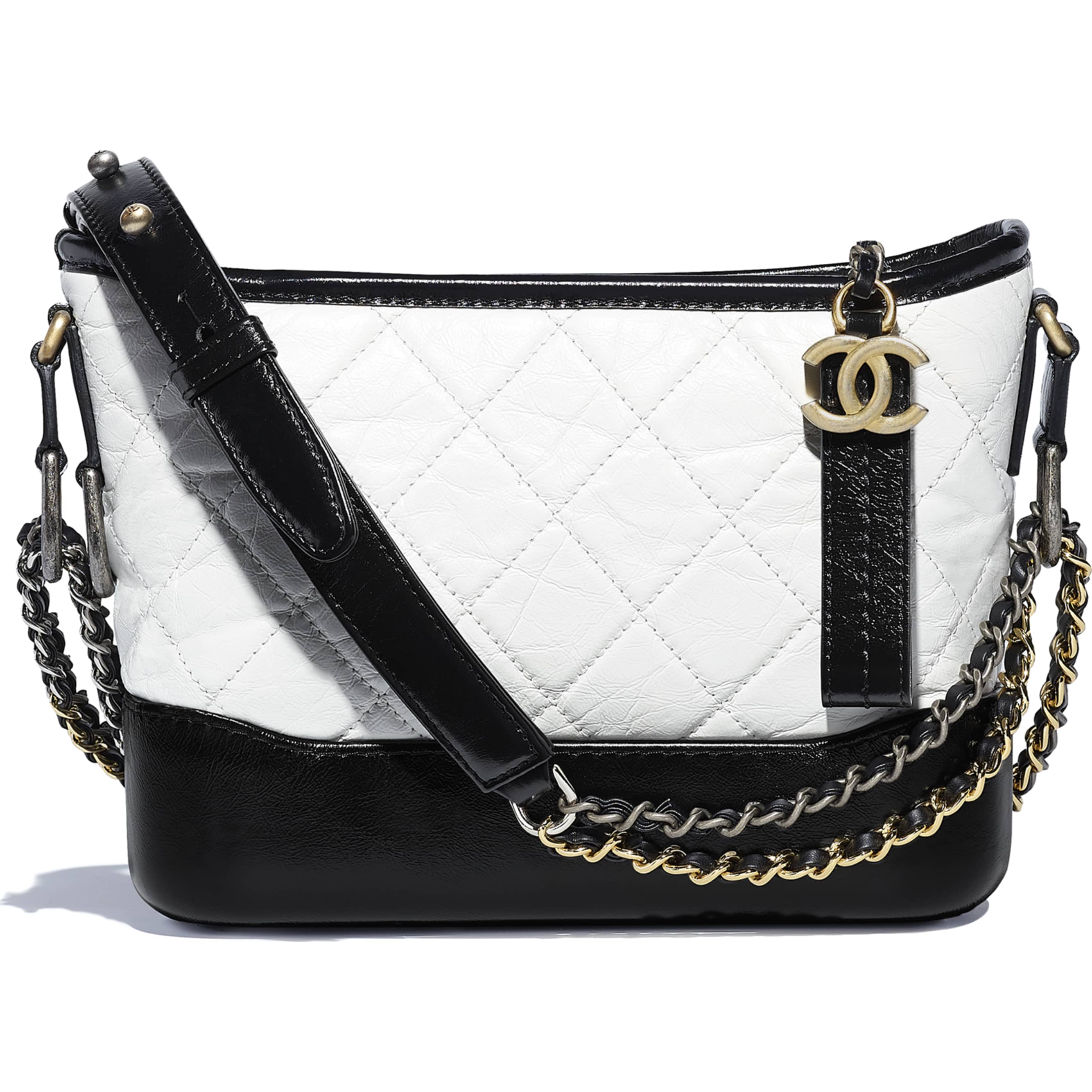 CHANEL CHANEL 19 Medium Flap Bag in 20S Black And White Ribbon Houndstooth  Tweed  Dearluxe