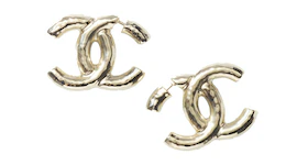 Chanel Gold Metal Earrings Gold