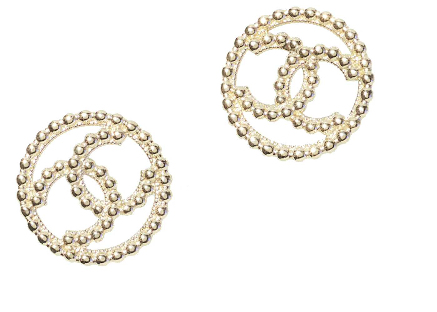 Chanel Gold Metal Logo Earrings Gold in Metal - US
